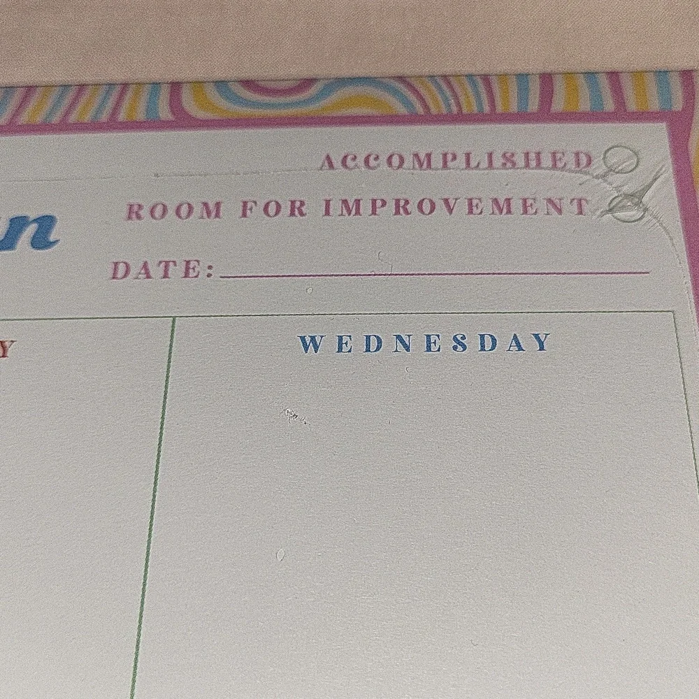 4 Packs Weekly Plan Sheets